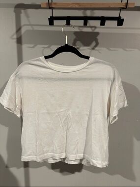 Classic Women's White Cropped Tee - Lightweight Everyday Top